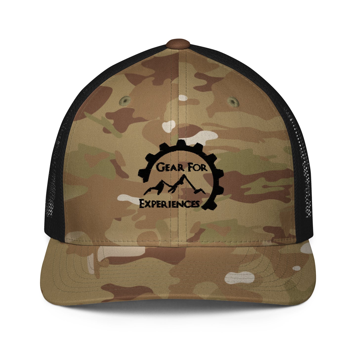 Closed-back trucker cap Flex Fit (Camo or Grey)