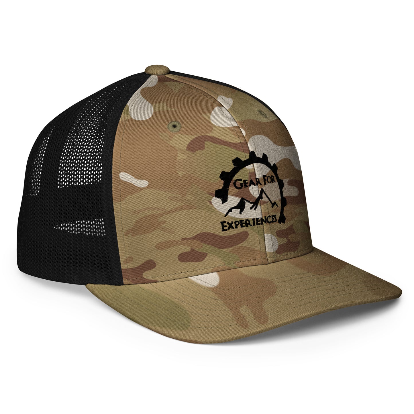 Closed-back trucker cap Flex Fit (Camo or Grey)