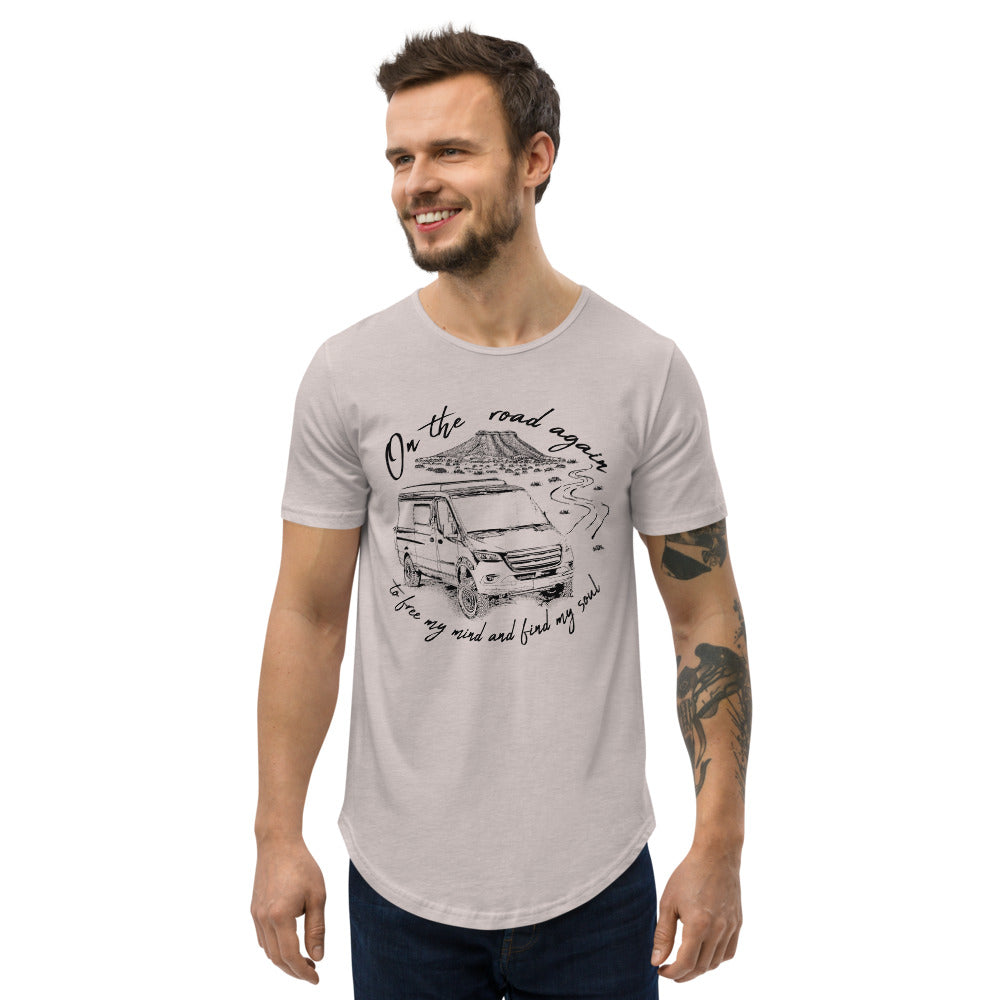 Men's Curved Hem T-Shirt "Desert Sprinter VanLife"
