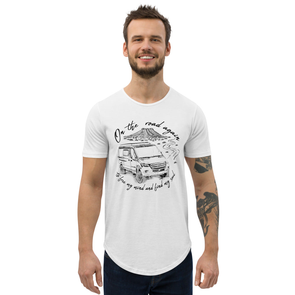 Men's Curved Hem T-Shirt "Desert Sprinter VanLife"