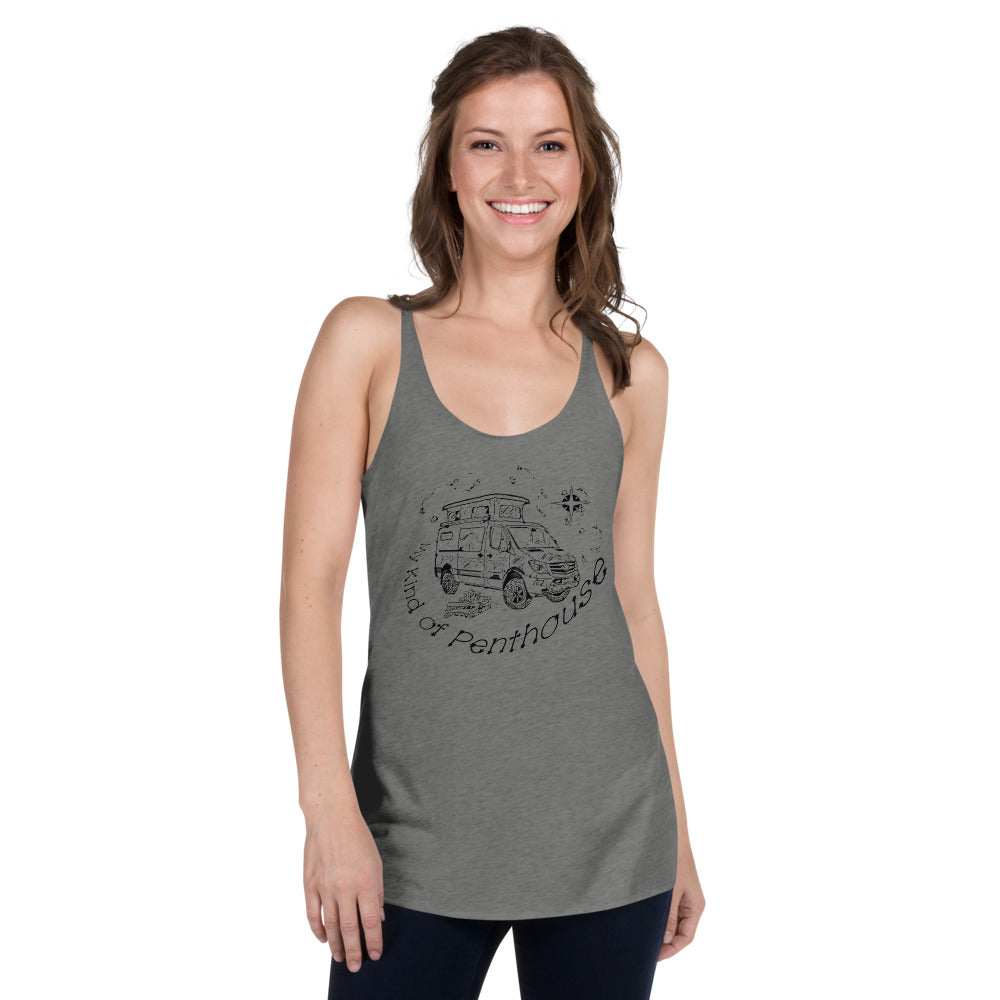 Women's Racerback Tank "Sprinter Penthouse Constellation VanLife"