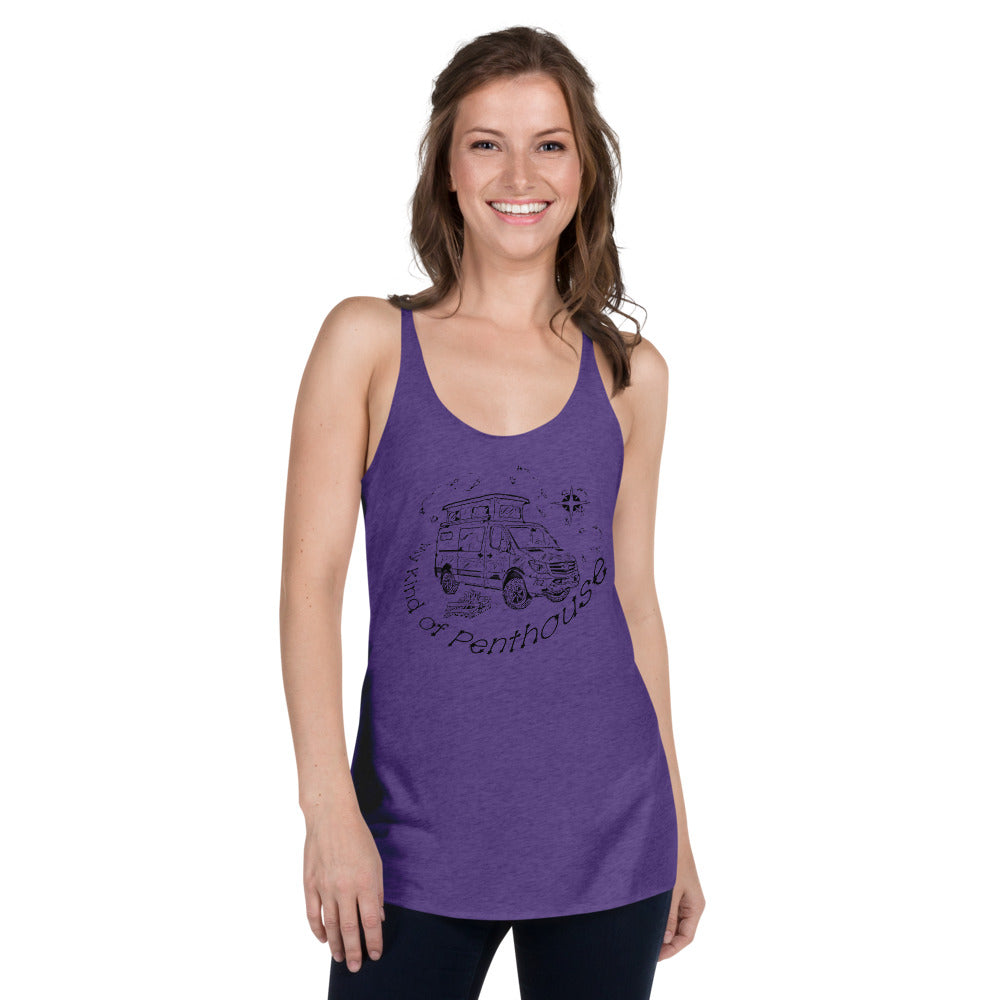 Women's Racerback Tank "Sprinter Penthouse Constellation VanLife"