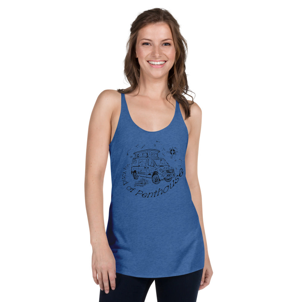 Women's Racerback Tank "Sprinter Penthouse Constellation VanLife"