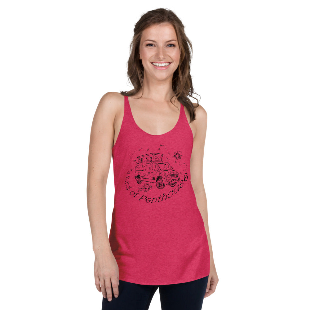 Women's Racerback Tank "Sprinter Penthouse Constellation VanLife"