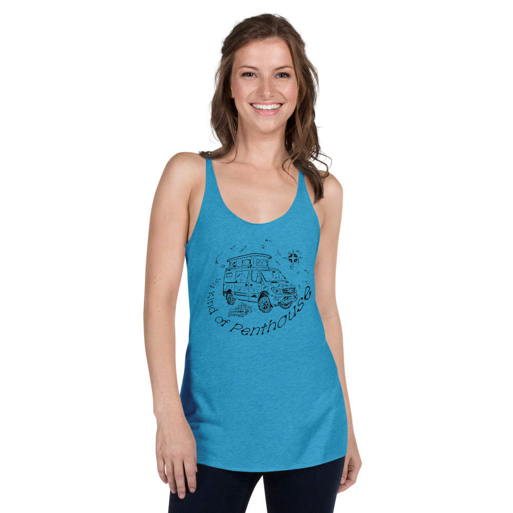 Women's Racerback Tank "Sprinter Penthouse Constellation VanLife"