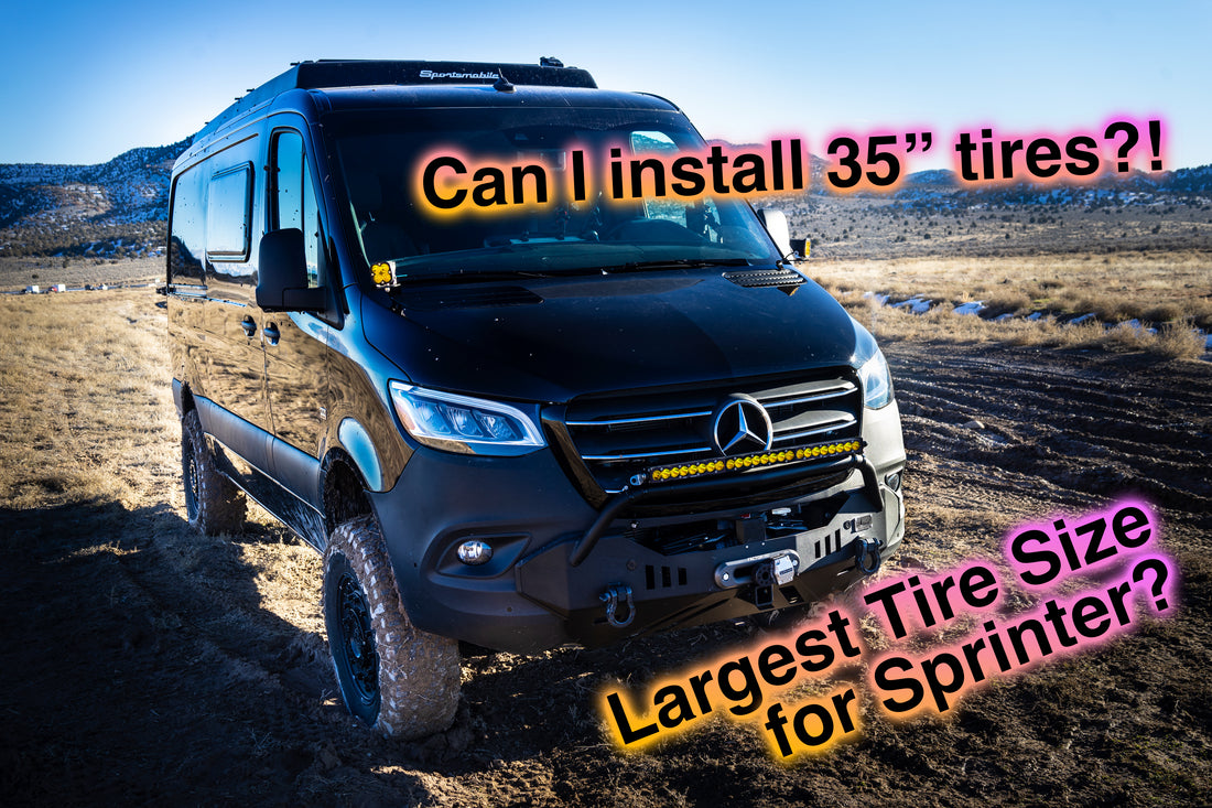 Largest biggest tire size Mercedes Sprinter Van 35" tires