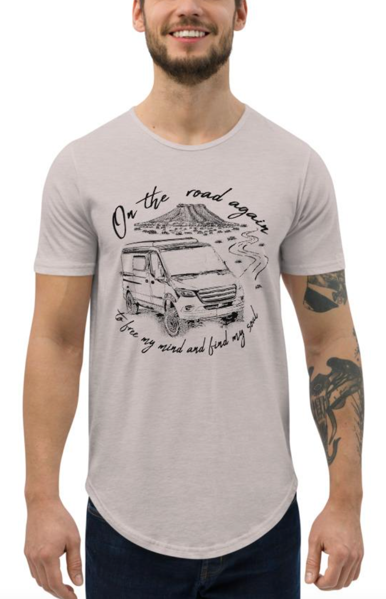 Men's Curved Hem T-Shirt "Desert Sprinter VanLife"