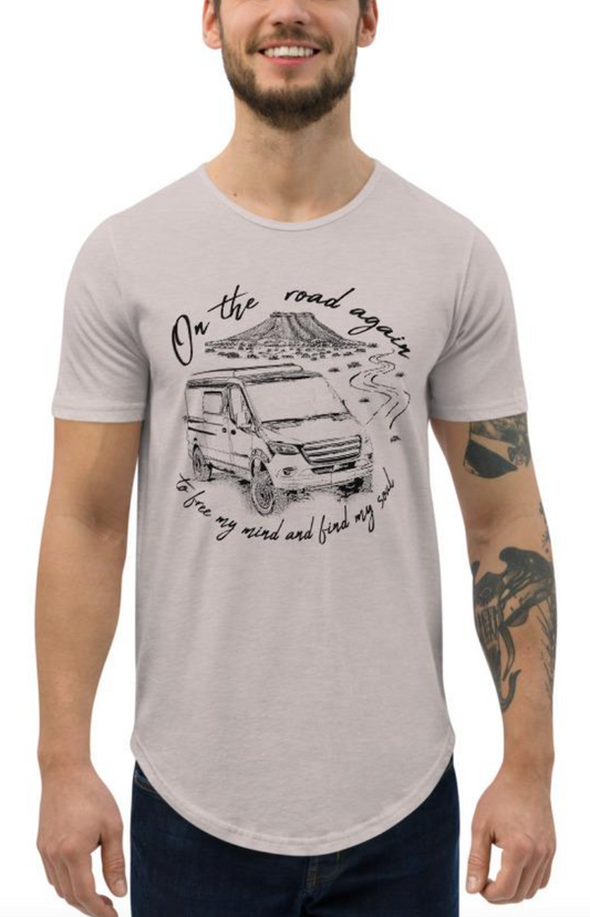 Men's Curved Hem T-Shirt "Desert Sprinter VanLife"