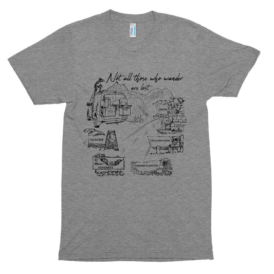 Unisex Tri-Blend Track Shirt "National Parks Sprinter Van Life"